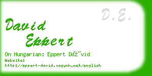 david eppert business card